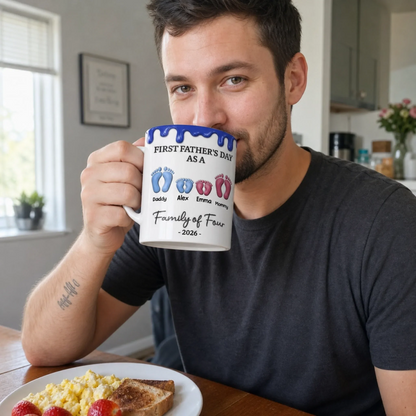 Custom 3D Inflated Effect Printed Mug - Personalized Father's Day, Baby Shower, Gender Reveal Gifts For New Moms, New Dads, New Parents - Our Greatest Adventure