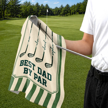 Custom Golf Towel - Personalized Father's Day Birthday Golf Gifts For Dad, Grandpa - Keep Calm & Golf On