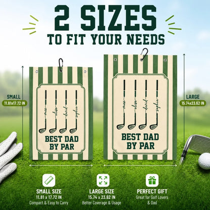 Custom Golf Towel - Personalized Father's Day Birthday Golf Gifts For Dad, Grandpa - Keep Calm & Golf On