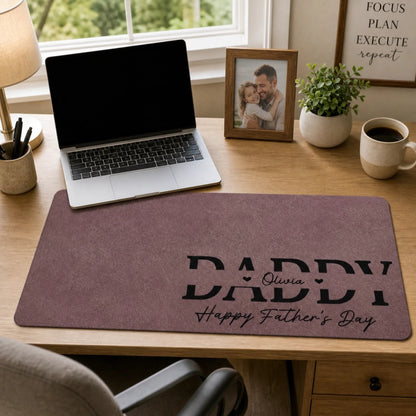 Custom Desk Mat - Personalized Father's Day Birthday Gifts For Dad, Grandpa - Dad Mode Always Active