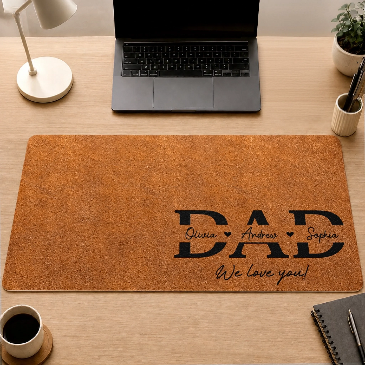 Custom Desk Mat - Personalized Father's Day Birthday Gifts For Dad, Grandpa - Dad Mode Always Active