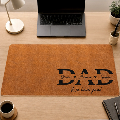 Custom Desk Mat - Personalized Father's Day Birthday Gifts For Dad, Grandpa - Dad Mode Always Active