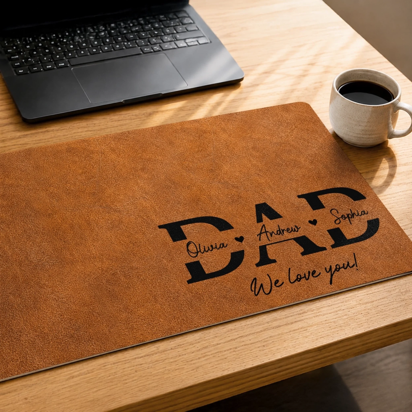 Custom Desk Mat - Personalized Father's Day Birthday Gifts For Dad, Grandpa - Dad Mode Always Active