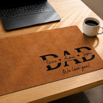 Custom Desk Mat - Personalized Father's Day Birthday Gifts For Dad, Grandpa - Dad Mode Always Active