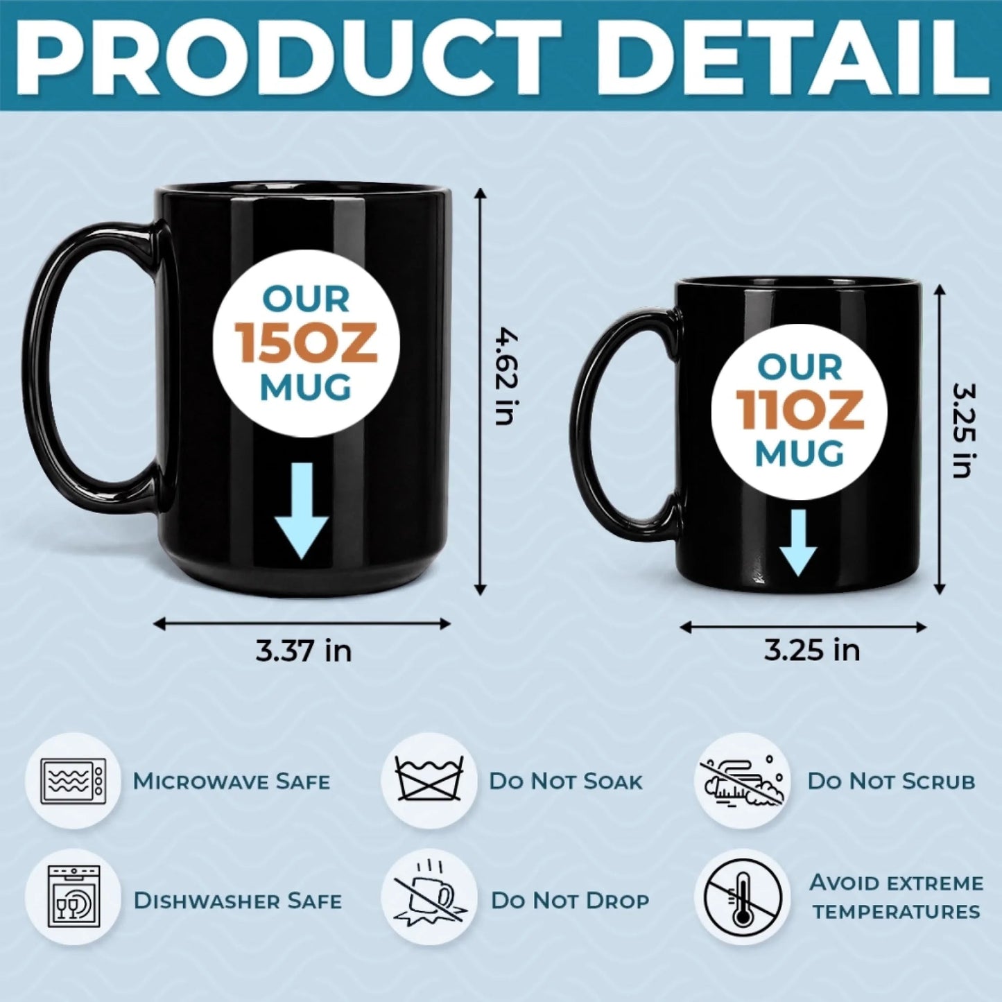 Custom Photo Black Mug - Personalized Father's Day Gifts For Dad, Grandpa - The Man, The Myth