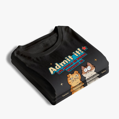 Custom Unisex T-shirt, Premium T-shirt, Hoodie - Personalized Father's Day Gifts For Cat Lovers, Cat Mom And Dad - Cat Hair, Don’t Care