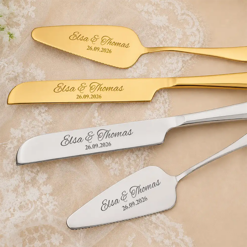 A Sweet Slice Of Forever - Personalized Cake Cutting Set