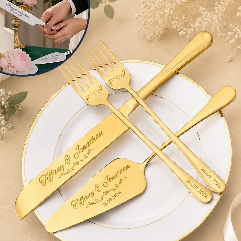A Sweet Slice Of Forever - Personalized Cake Cutting Set