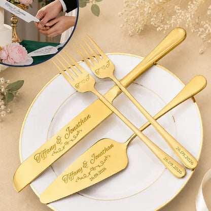 A Sweet Slice Of Forever - Personalized Cake Cutting Set