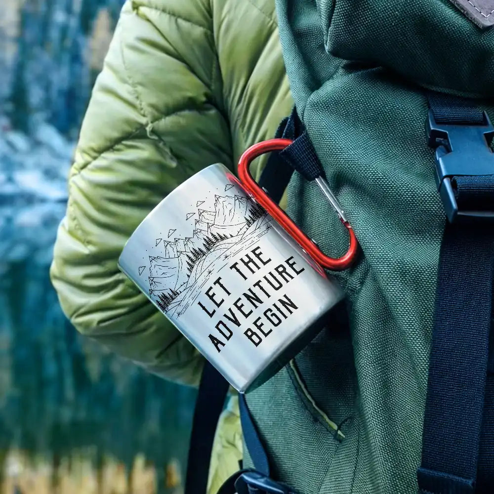 Adventure Partners For Life SKetch - Personalized Carabiner Mug