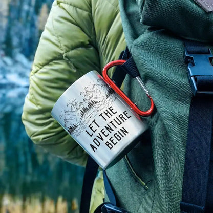 Adventure Partners For Life SKetch - Personalized Carabiner Mug
