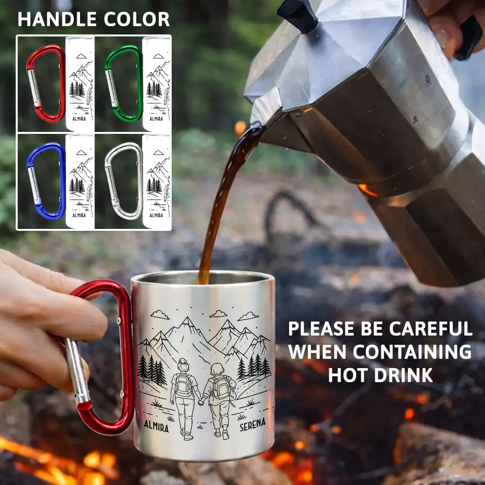 Adventure Partners For Life SKetch - Personalized Carabiner Mug