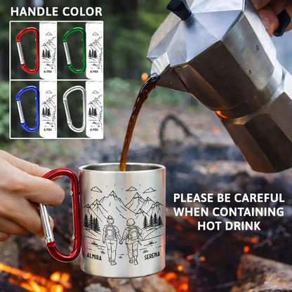Adventure Partners For Life SKetch - Personalized Carabiner Mug