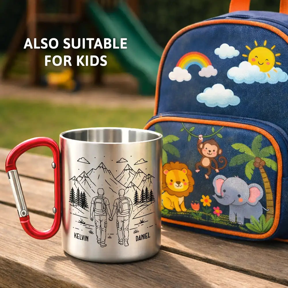 Adventure Partners For Life SKetch - Personalized Carabiner Mug