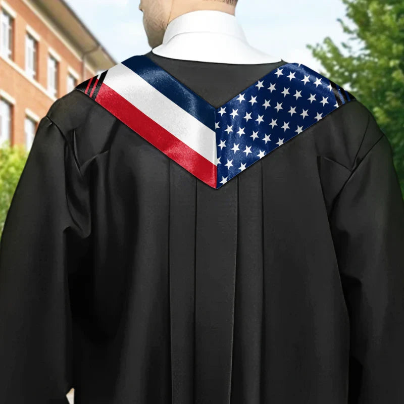 America Flag Graduation - Personalized Stoles