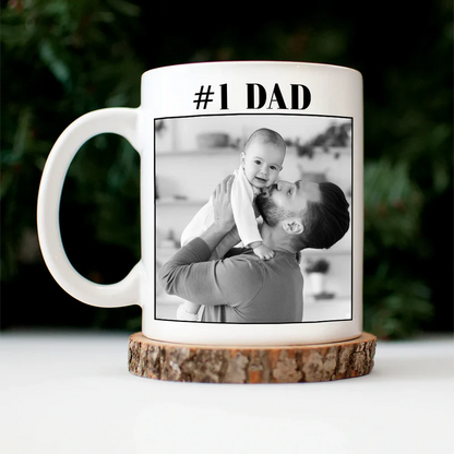 Custom Photo Best Dad Ever No 1 Grandpa - Personalized Mug