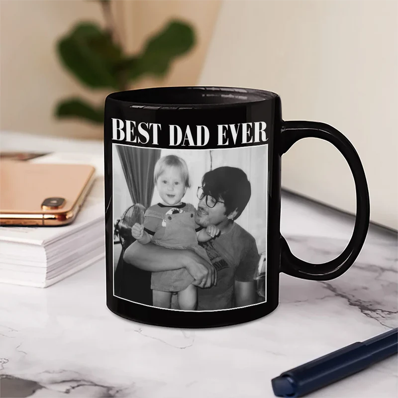 Custom Photo Best Dad Ever No 1 Grandpa - Personalized Mug
