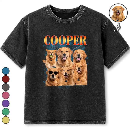Red White Woof - Personalized Vintage Washed T Shirt