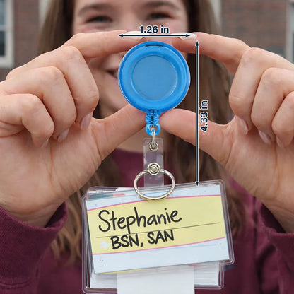 3D Effect Nurse Name Job Title - Personalized Badge Reel