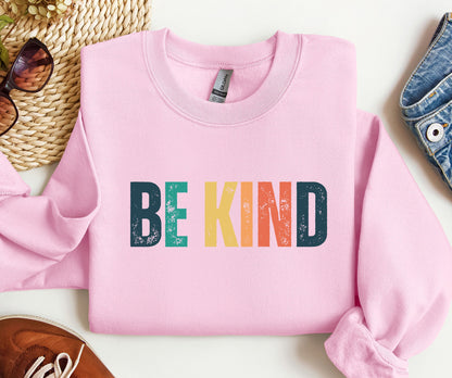 Colorful Be Kind Crewneck Sweatshirt