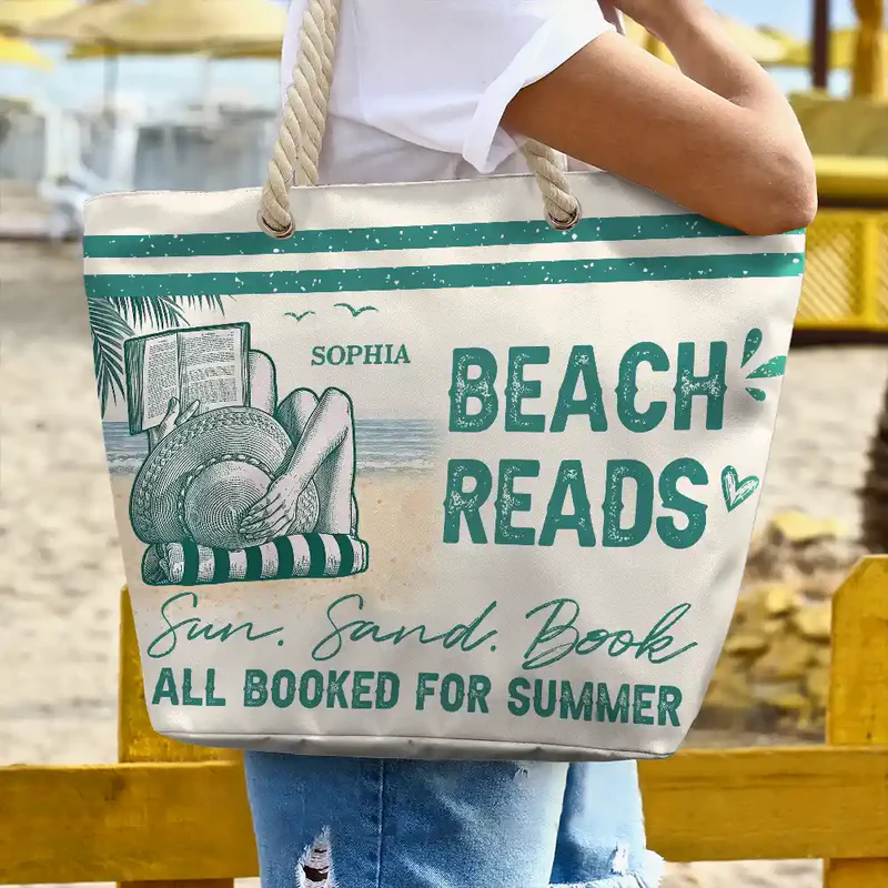 Beach Book Club Reading Lovers - Personalized Beach Bag
