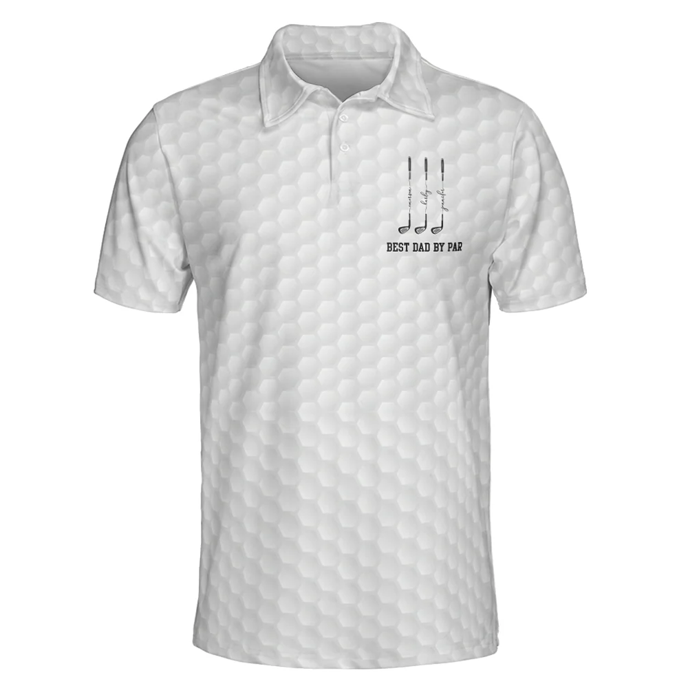 Father's Day Gifts, Best Dad By Par, Best Grandpa By Par - Personalized Polo Shirt
