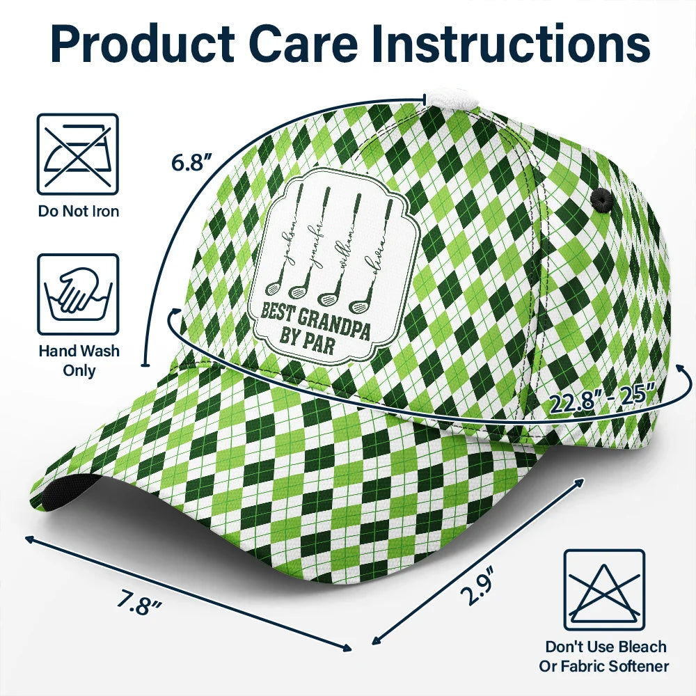 Best Dad By Par Golf Clubs - Personalized Classic Cap