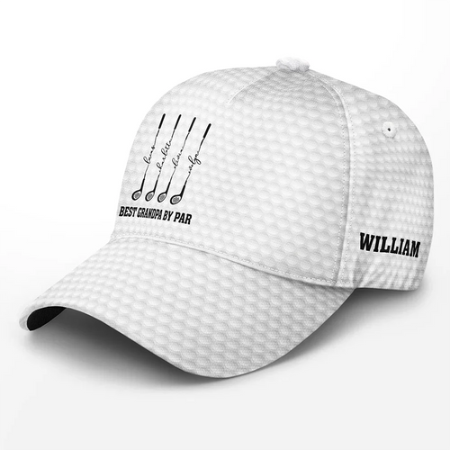 Father's Day Gifts, Best Dad Grandpa By Par Golf Clubs - Personalized Classic Cap