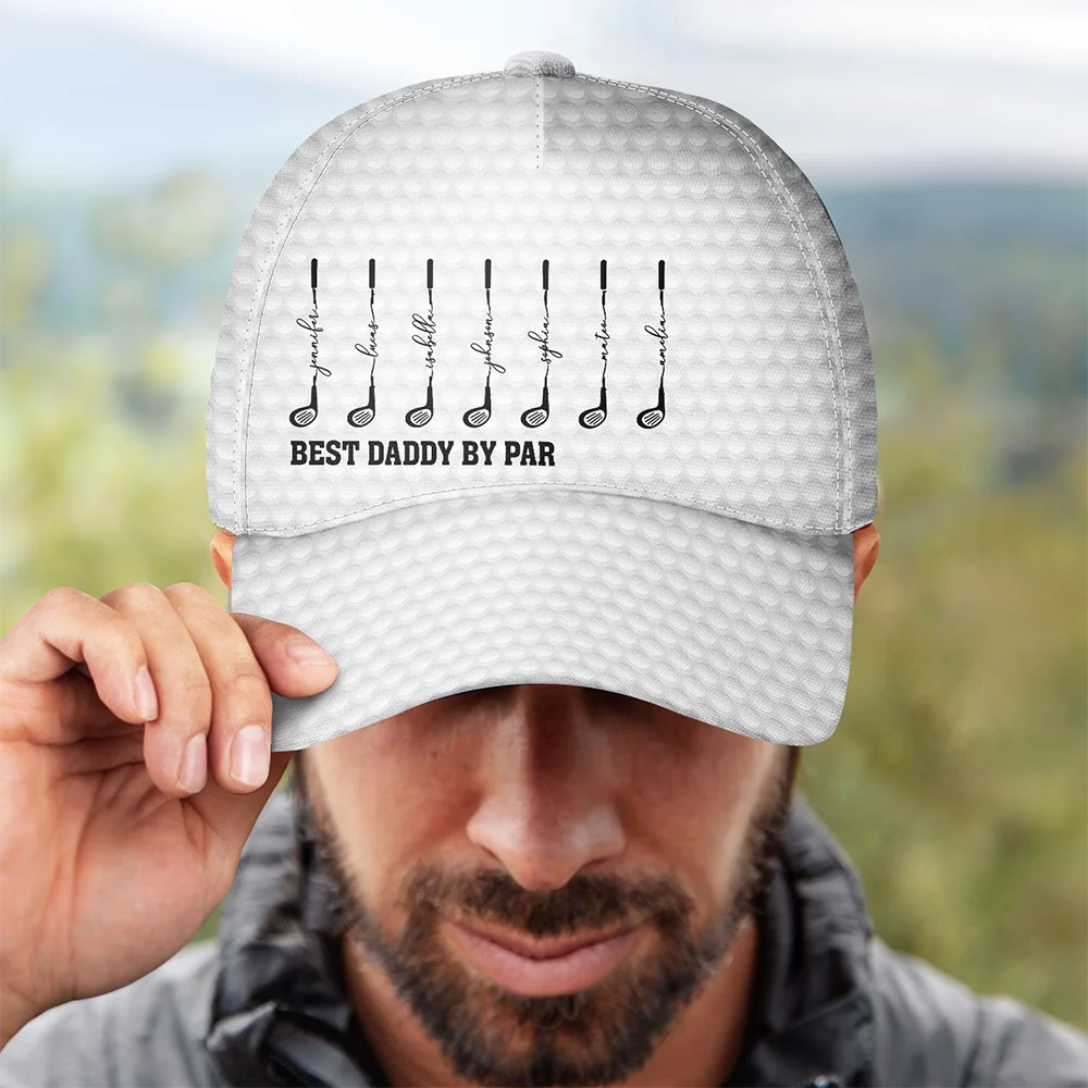 Father's Day Gifts, Best Dad Grandpa By Par Golf Clubs - Personalized Classic Cap