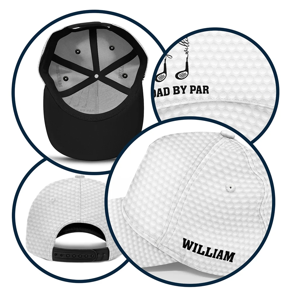 Father's Day Gifts, Best Dad Grandpa By Par Golf Clubs - Personalized Classic Cap