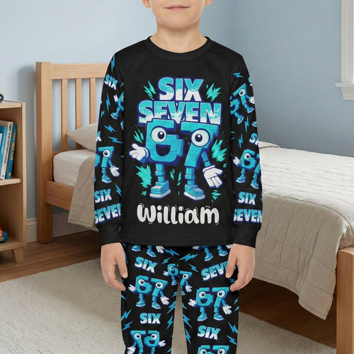 Brainrot Six Seven Kid Gaming - Personalized Pajama Set