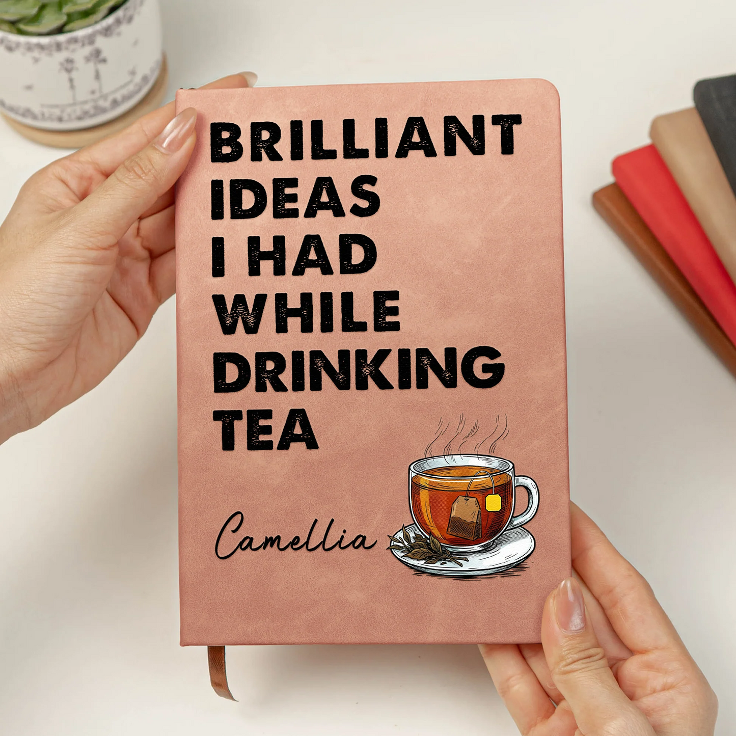 Brilliant Ideas I Had While Drinking Bourbon, Wine, Whiskey, Custom Drink - Personalized Leather Journal