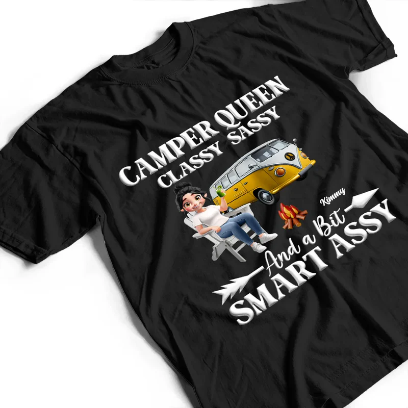 Camper Queen Classy Sassy - Personalized T Shirt