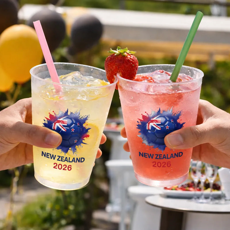 Country Flags Soccer Ball - Personalized Frosted Cups