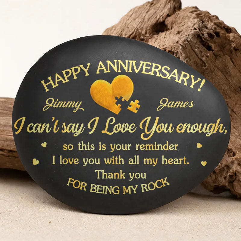 Couple Thank You For Being My Rock - Personalized Printed Rock