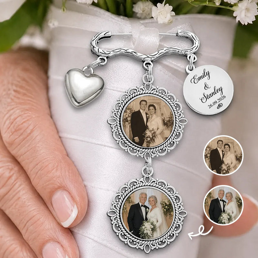 Wedding Walking Beside You Memorial - Personalized Lapel Pin