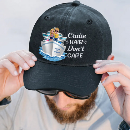 Cruising Partners For Life - Personalized Vintage Washed Denim Cap