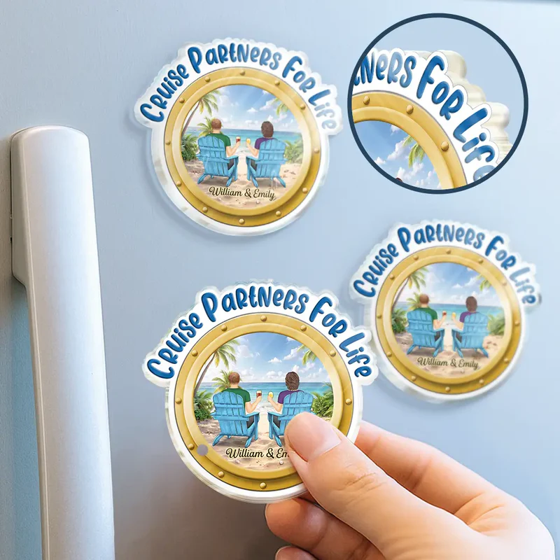 Cruising Partners For Life Backside - Personalized Acrylic Magnet