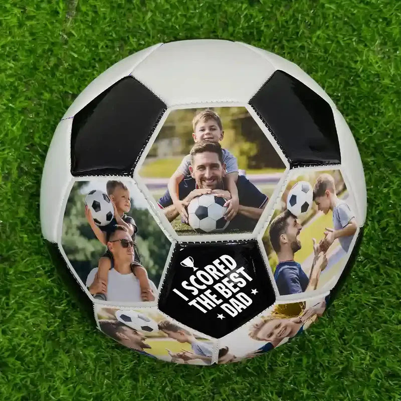 Custom Photo I Scored The Best Dad - Personalized Soccer Ball