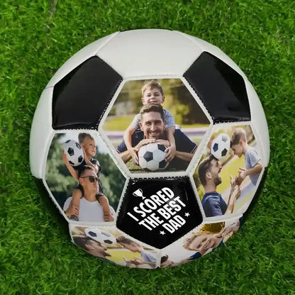 Custom Photo I Scored The Best Dad - Personalized Soccer Ball