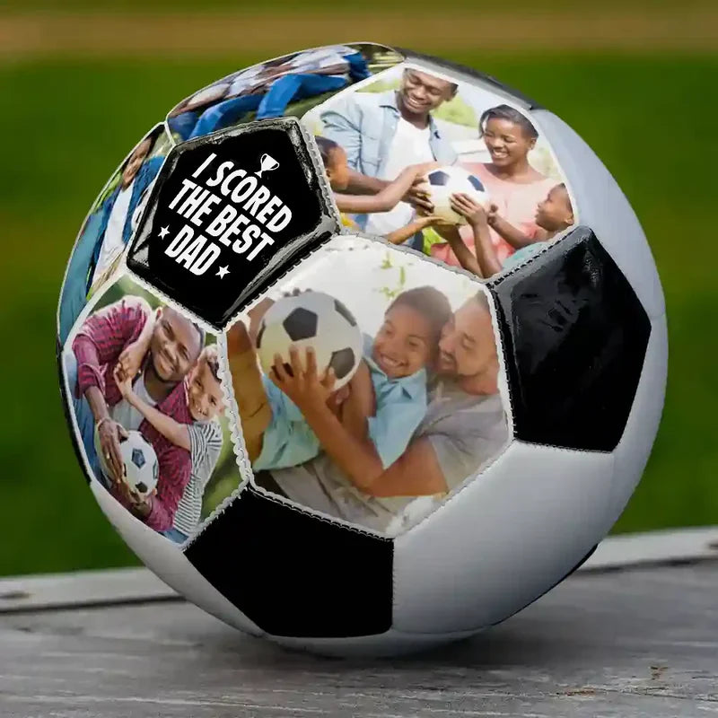 Custom Photo I Scored The Best Dad - Personalized Soccer Ball