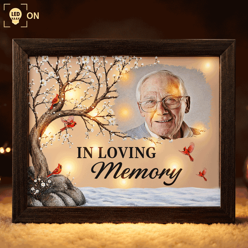 Custom Photo Memorial I'm Always With You - Personalized LED Light Shadow Box