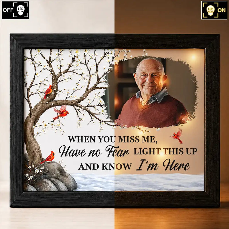 Custom Photo Memorial I'm Always With You - Personalized LED Light Shadow Box