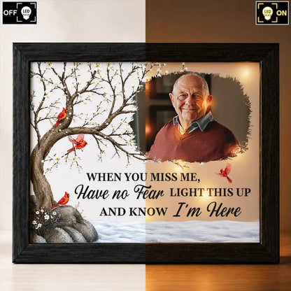 Custom Photo Memorial I'm Always With You - Personalized LED Light Shadow Box