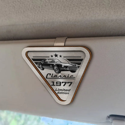 Custom Photo Classic Car Limited Edition - Personalized Custom Shaped Car Visor Clip