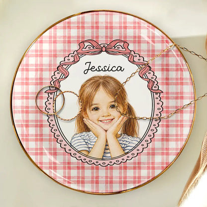 Custom Photo Colored Pencil Sketch Funny Dog Cat Pet - Personalized Ring Dish