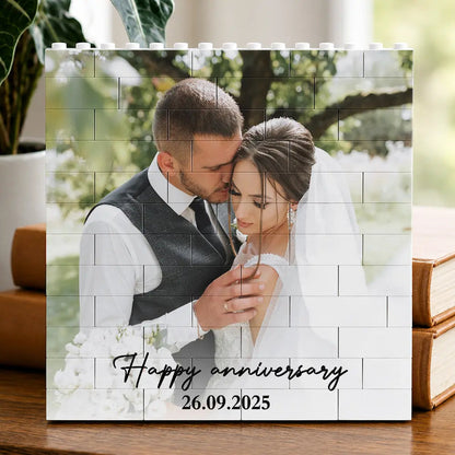 Custom Photo Couple Together & Forever - Personalized Building Brick Blocks