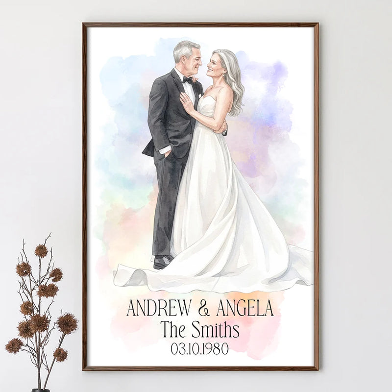 Custom Photo Couples Wedding Engaged Bachelor Party - Personalized Poster