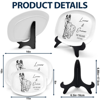 Custom Photo Couples Wedding Engaged Bachelor Party - Personalized Plate