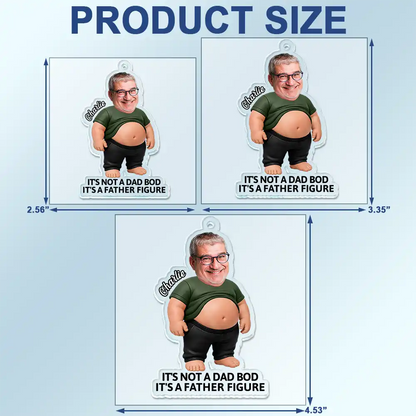 Custom Photo Funny Dad Bod Belly - Personalized Acrylic Car Hanger
